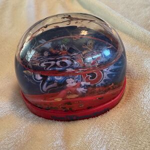 Walt Disney World 2013 Plastic Snow Globe Mickey Mouse Sorcerer's Apprentice